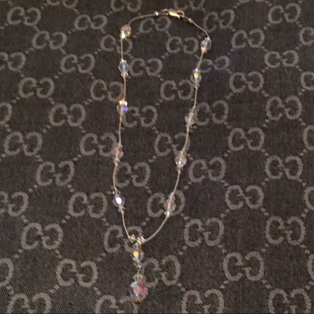 Crystal Necklace with beautiful crystal drops.